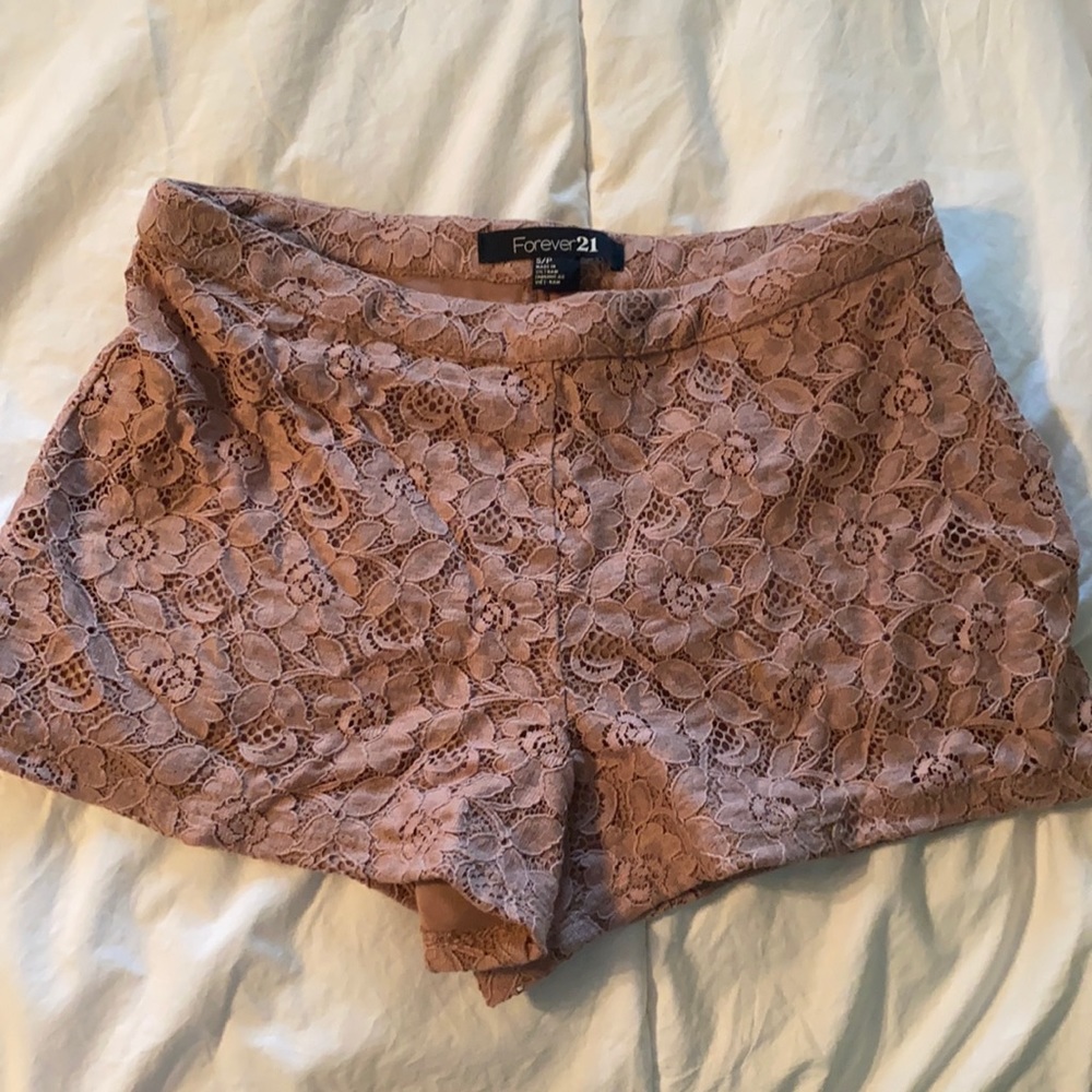Pink Flower Shorts